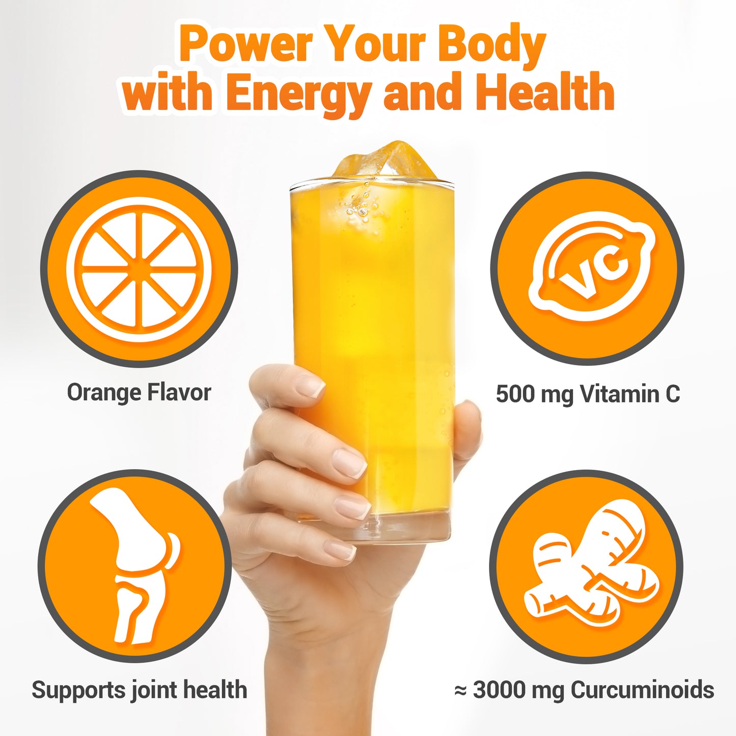 I Love Health Turmeric Drink Mix with 350mg CuminUP60® (3000mg Curcuminoids), 500mg Vitamin C, 100mg Blood Orange & Elderberry Powder | 14X Bioavailability, Immune Support, Anti-Inflammatory, Antioxidant | 15 Packets, Sugar-Free, Gluten-Free, Vegetarian