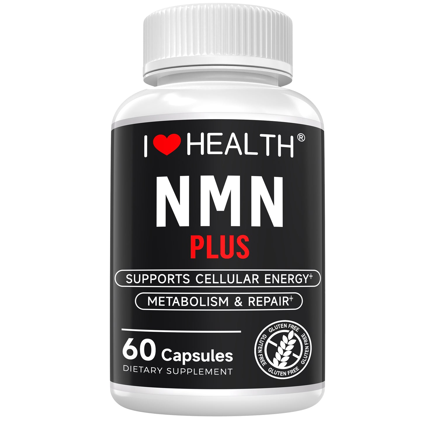 I Love Health NMN Complex Plus+ for Women & Men W/ NAC, Alpha Lipoic Acid, NMN, Coenzyme Q10, Resveratrol | 60 Capsules | Supports Energy,Anti-Aging, Antioxidant & Cellular Health