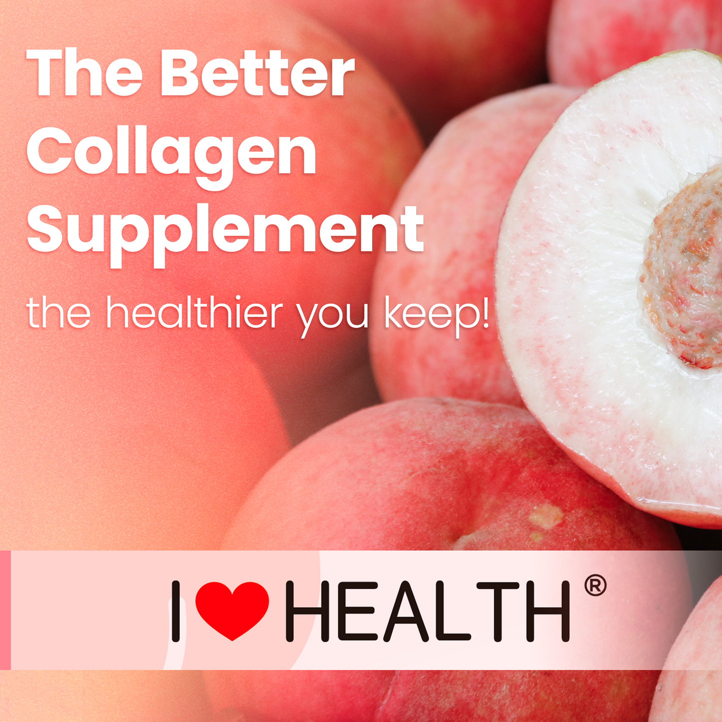 I Love Health® Collagen Gummies with Biotin, Vitamin C & E – 300mg Collagen + 100mcg Biotin per Serving – Supports Hair, Skin & Nails – 60 Gummies (Fish-Derived) – Made in cGMP Facility, 3rd Party Tested