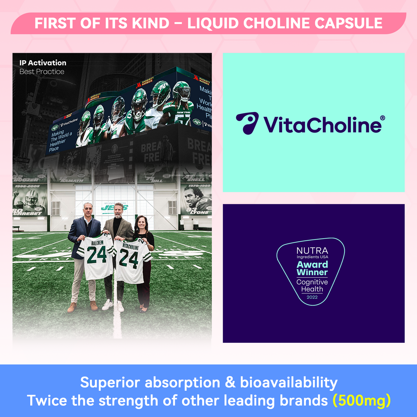 VitaCholine® Liquid Choline 500mg Supplement, Clinical Study - Award Winning - Prenatal Formula to Support Baby’s Brain Development During Pregnancy and Breastfeeding, 60 Day Supply