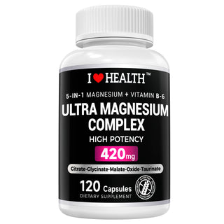 I Heart Health 5-in-1 magnesium complex with vitamin B6, 420mg, 120 capsules