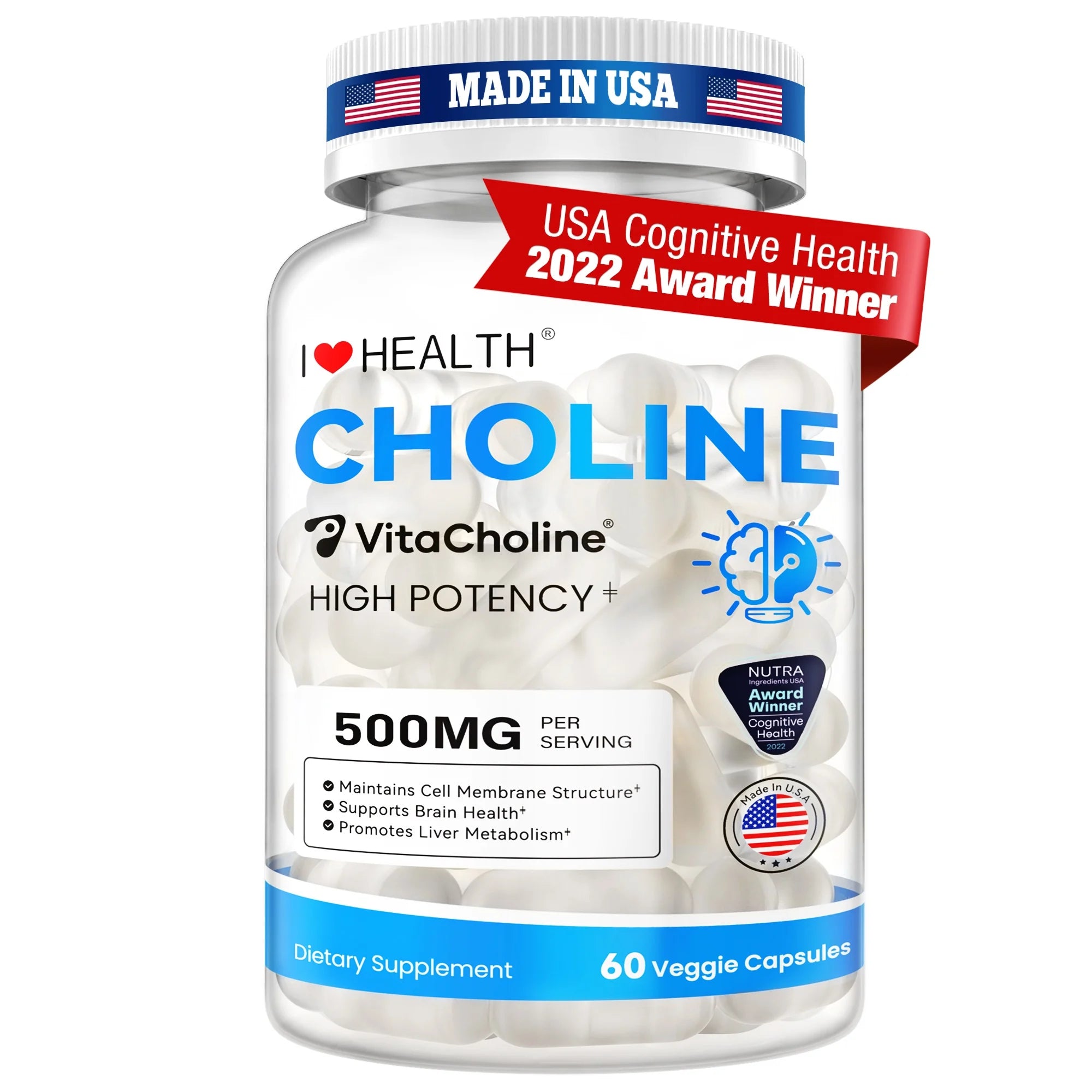 Original I ♥ HEALTH® packaging: VitaCholine® Choline
